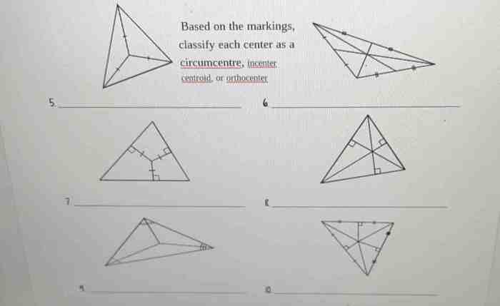 Centroid circumcenter incenter orthocenter