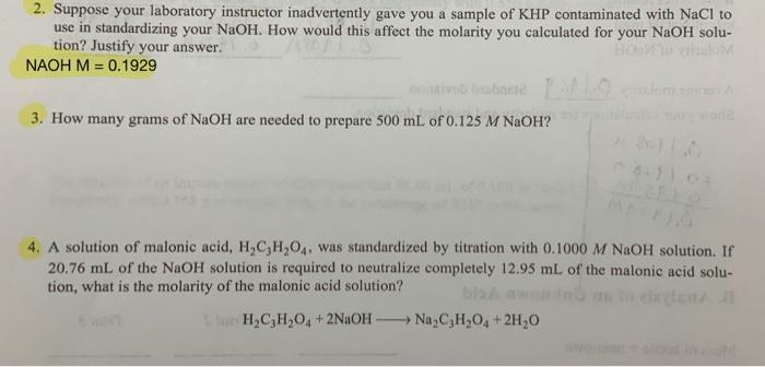 Suppose your laboratory instructor inadvertently