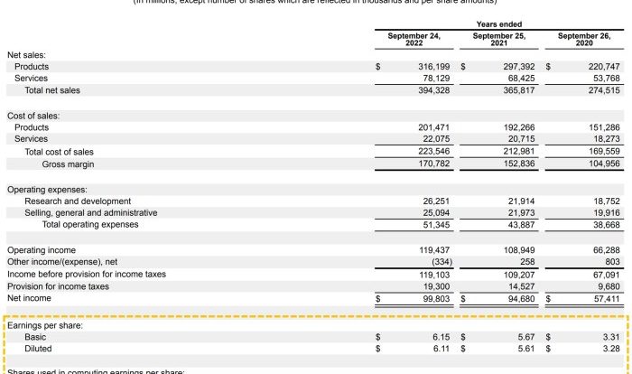 If the earnings per share of a company is $3.85